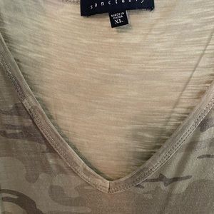 Sanctuary Camo Dress Cold-Shoulder